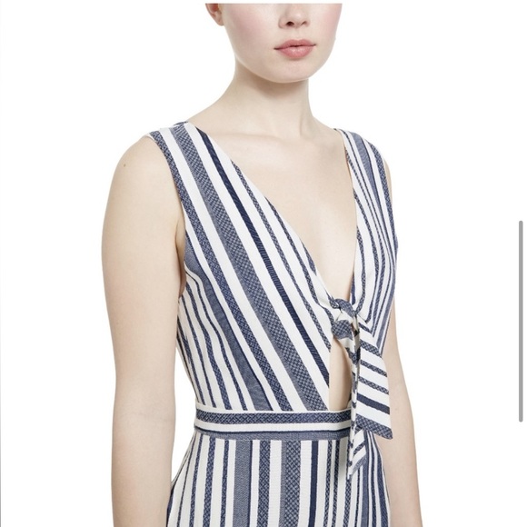 Alice + Olivia blue and white striped jumpsuit - Picture 3 of 7